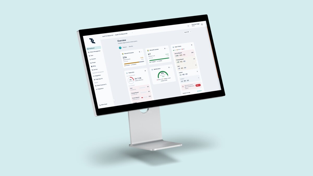 Charlz dashboard shown on an iMac